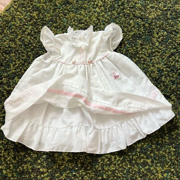 Vintage Just Adorable Baby Girl Dress with Roses 24M - Picture 6 of 7